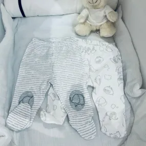 Soft Elephant Baby Trouser Set