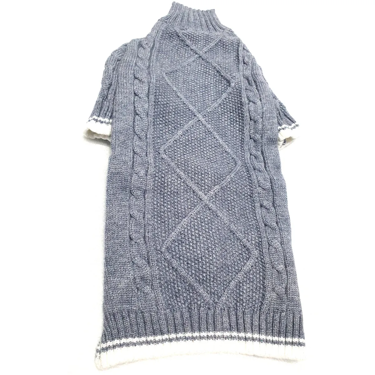 Sphynx Cat Cable Knit Cardigan Sweater Jumper