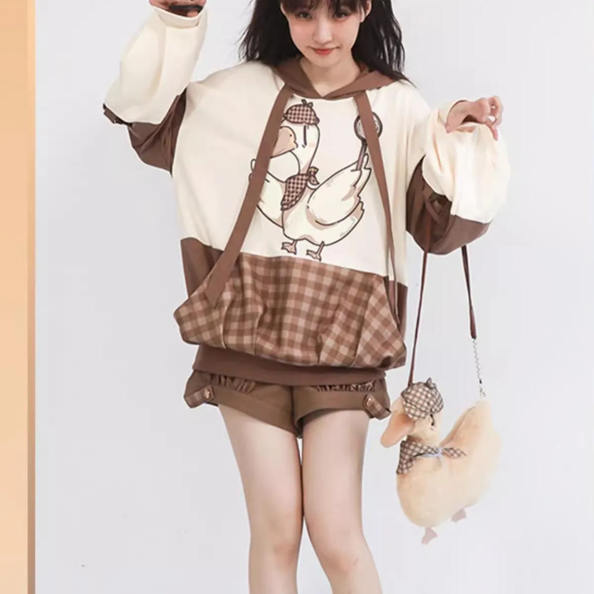 Steamed stuffed pig~Famous Detective Goose~Retro Lolita Hoodie