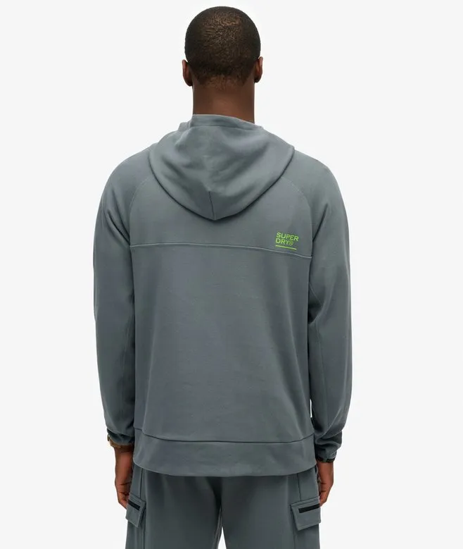 Superdry Tech Logo Loose Hoodie - Stormy Weather Blue