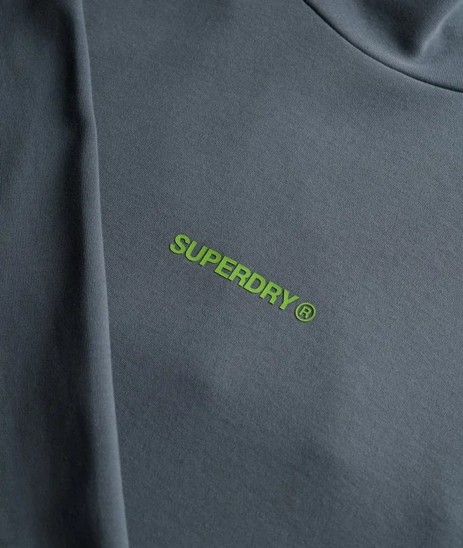 Superdry Tech Logo Loose Hoodie - Stormy Weather Blue