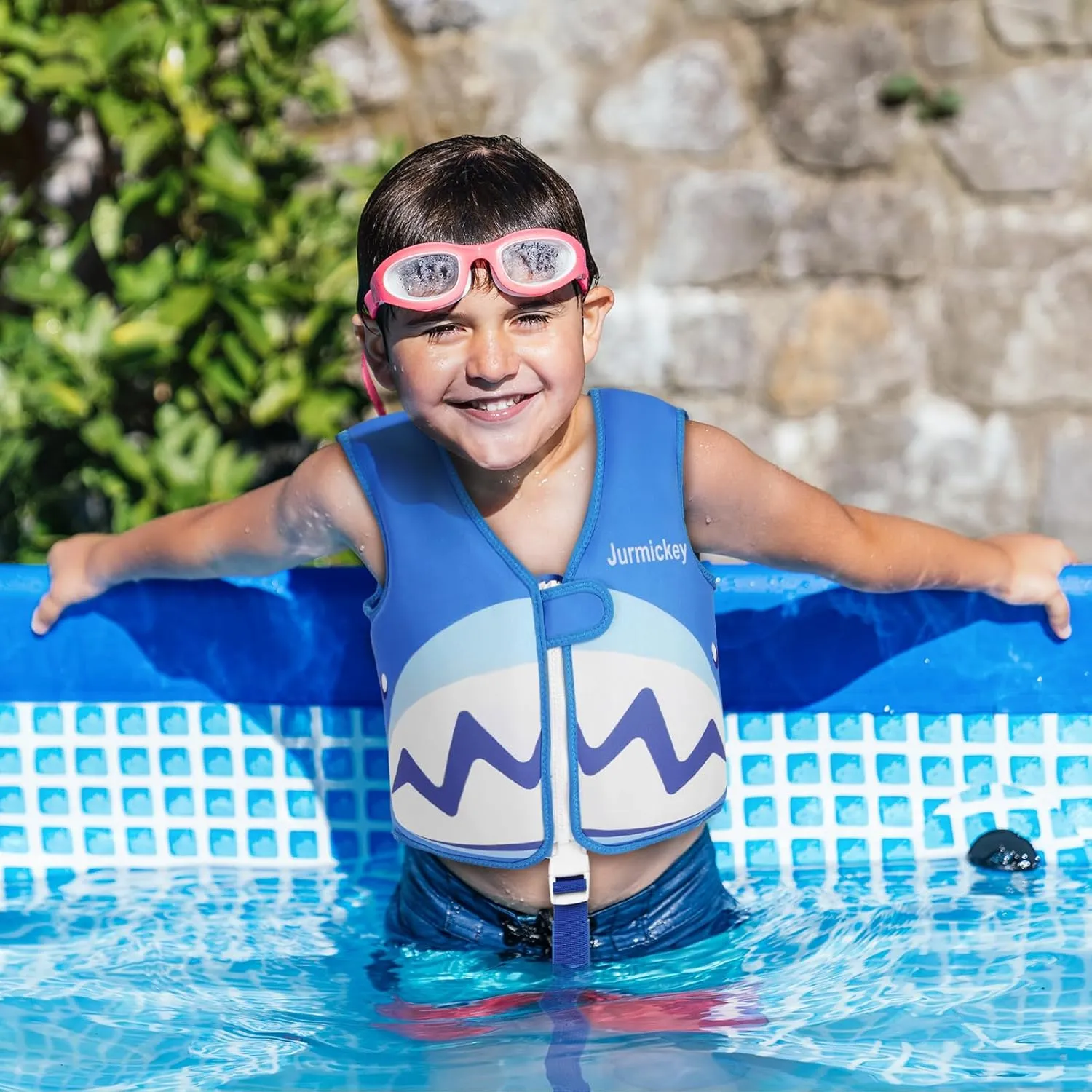 Swim Vest for Toddlers, Kids Swim Vest for Boys Girls with Adjustable Safety Straps, Modern Design Toddler Floaties S-L Age 2-7