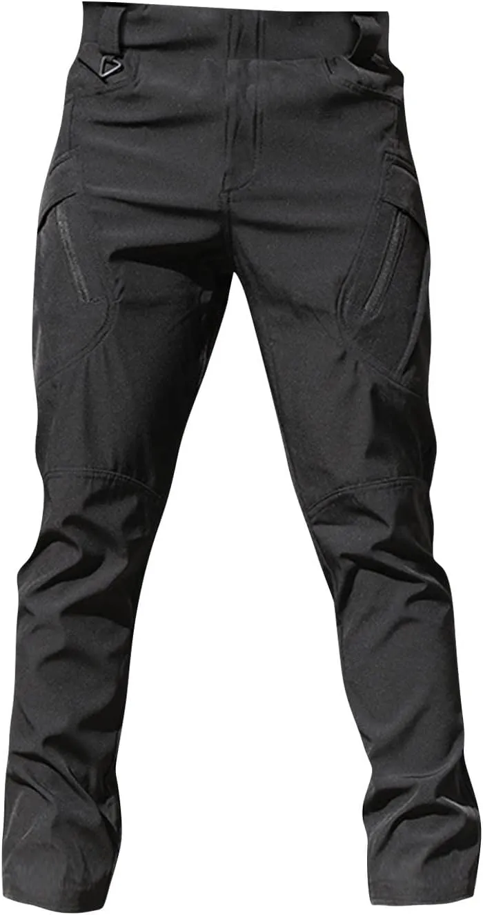 Tactical Pants for Men Military Stretchy Cargo Pants with Pockets Relaxed Fit Water Proof Elastic Waist Work Pants