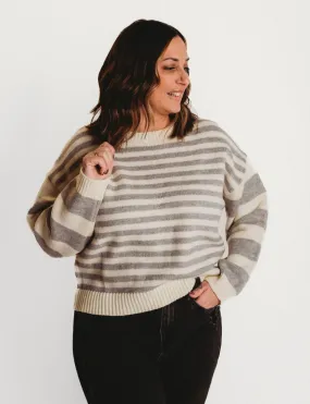 The Chelsea Striped Drop Shoulder Sweater