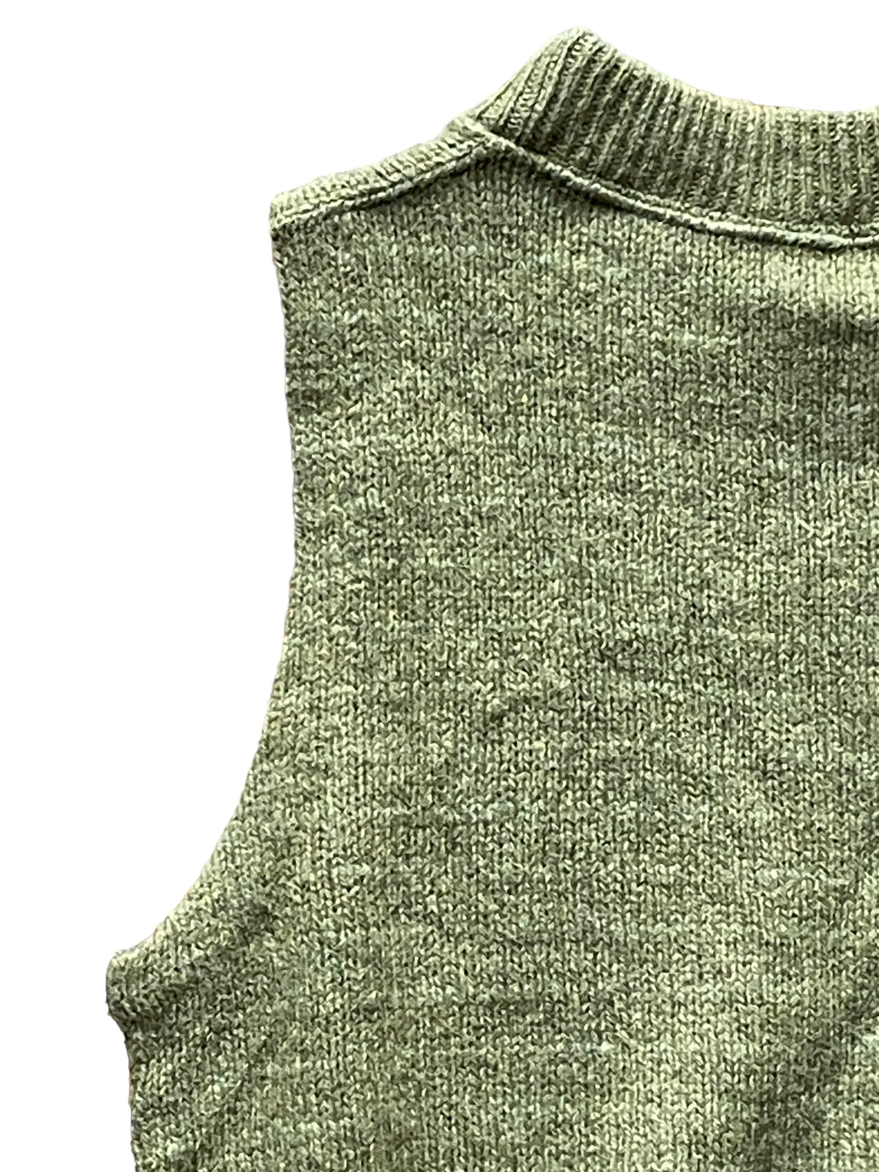 Vintage 1960s Green Wool Sweater Vest SZ L | Barn Owl Sweaters | Seattle Vintage