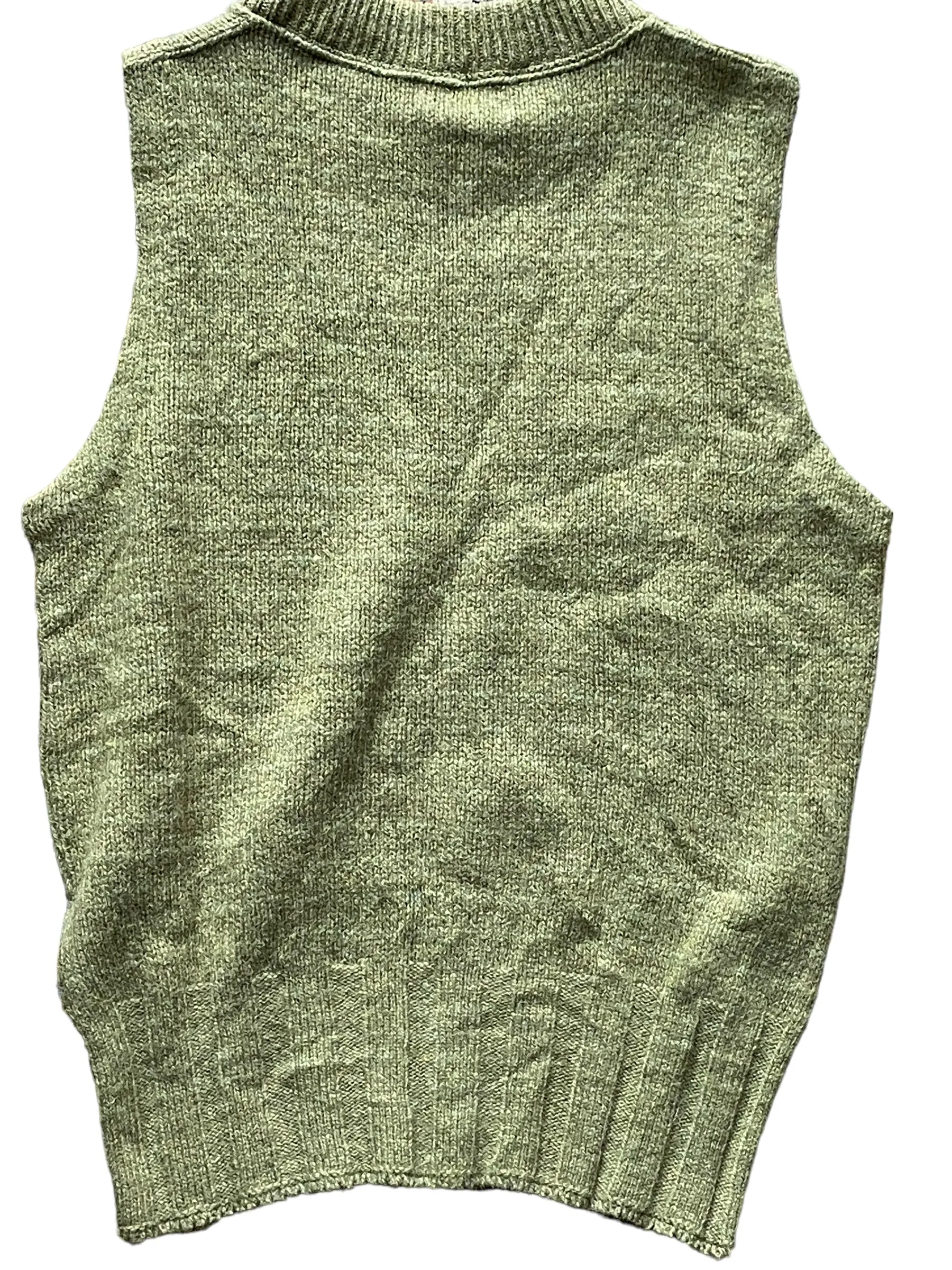 Vintage 1960s Green Wool Sweater Vest SZ L | Barn Owl Sweaters | Seattle Vintage