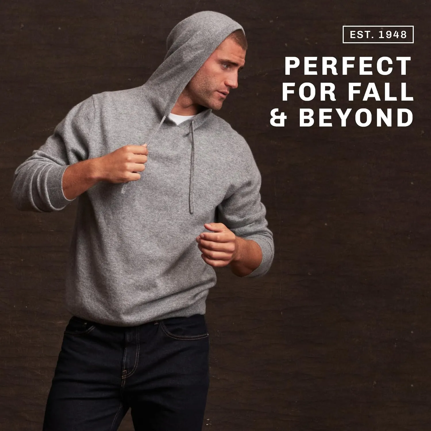 Weatherproof Vintage Men's Lightweight 100% Pure Cashmere Sweater, Soft Thin Pullovers, Long Sleeve Fall Sweater (S-XXL)