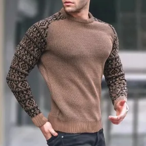 West Louis™ Slim Style Pattern Knit Sweater
