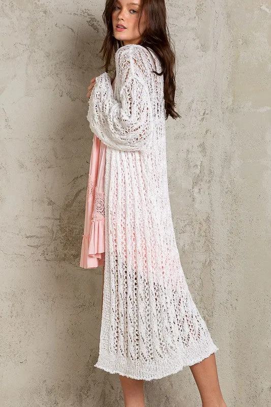 White Long Cardigan