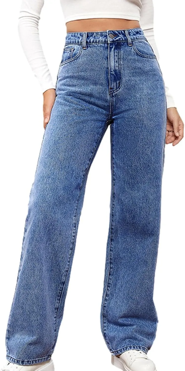 Women's 2024 Modern Skinny Jeans Insta Stretch Juniors Jeans Classic Mid Waisted Bootcut Straight Trendy Denim Pants