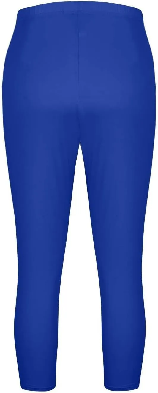 Women's Casual Pants Elastic Waist Tapered Capri Trousers Slim Fit Stretch Soft Fitness Running Hiking Athletic Pants