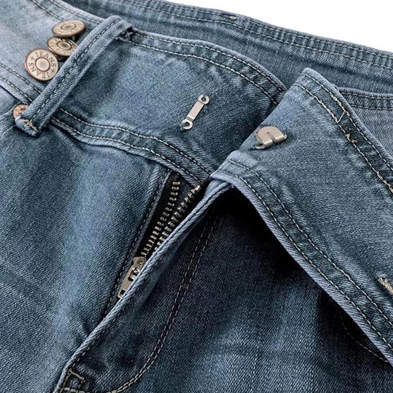 Women's Classic Stretch Bootcut Jeans Plus Size Retro Straight Leg Jeans Loose Trendy Denim Pants with Pocket
