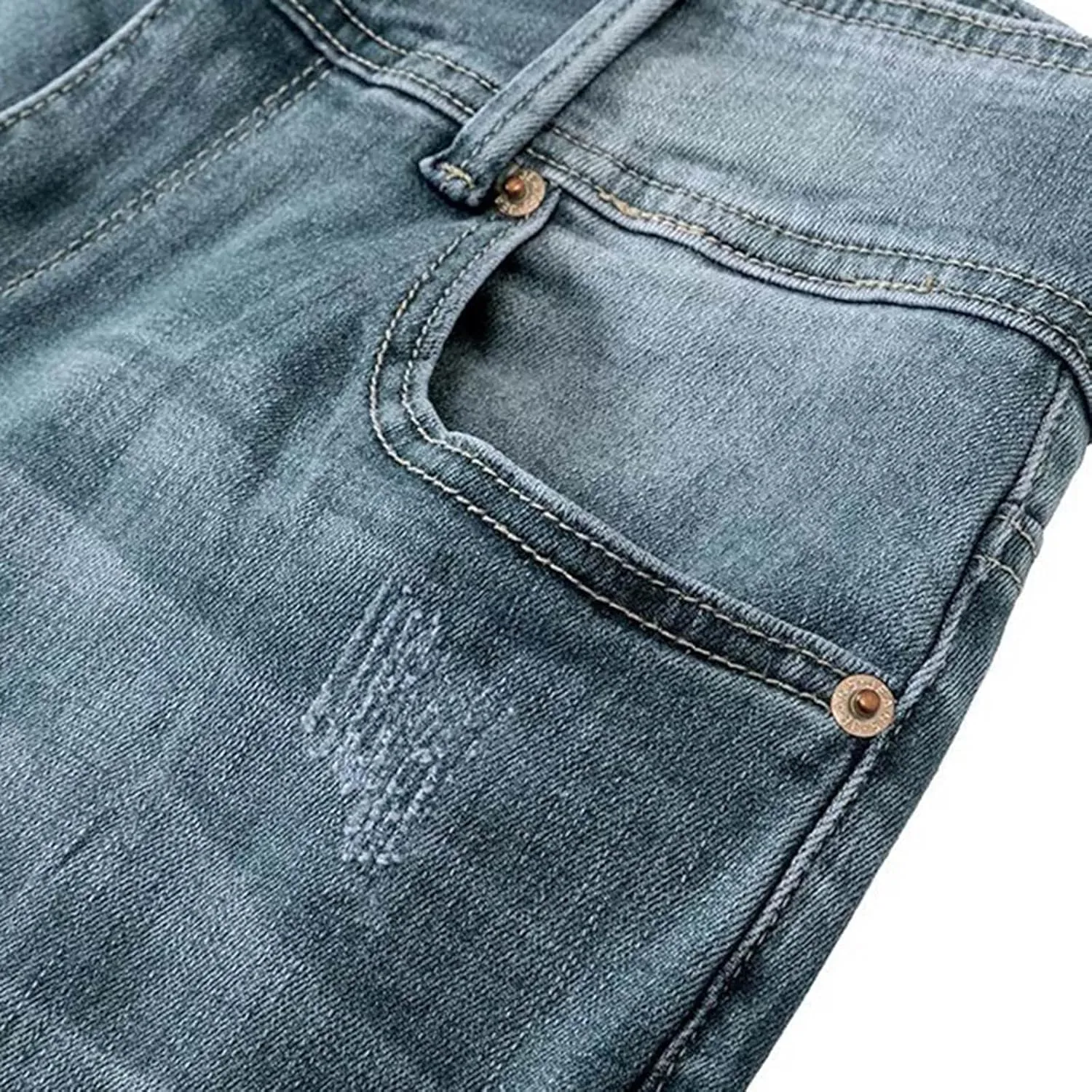 Women's Classic Stretch Bootcut Jeans Plus Size Retro Straight Leg Jeans Loose Trendy Denim Pants with Pocket