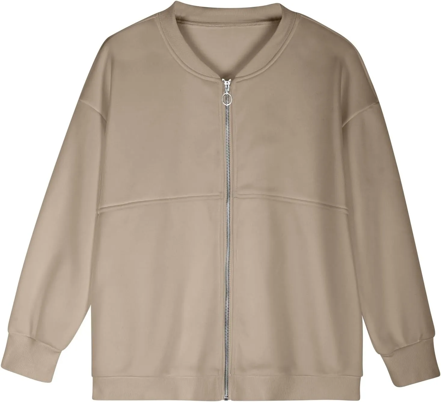 Womens Fleece Jacket Full Zip Crop Hoodie Long Sleeve Stretchy Pullover Sweatshirts Oversized 2024 Fall Winter Coat
