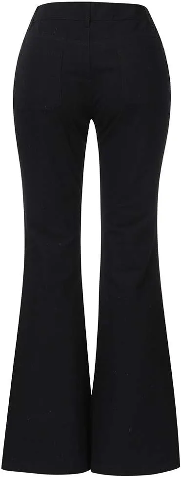 Womens High Rise Flare Jeans Skinny Bell Bottom Jeans Summer High Waisted Classic Casual Wide Leg Denim Pants