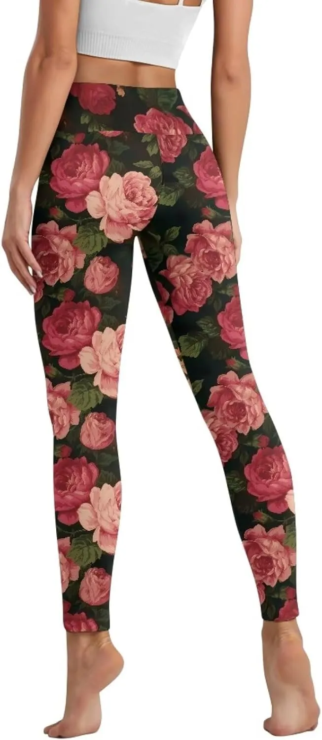 Women's Leggings with Pockets Tummy Control High Waist Yoga Leggings Soft Stretchy Workout Yoga Pants