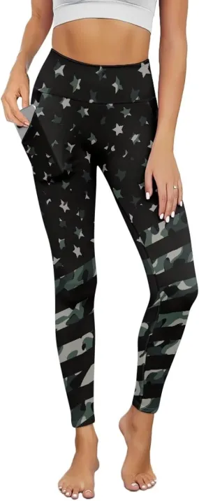 Women's Leggings with Pockets Tummy Control High Waist Yoga Leggings Soft Stretchy Workout Yoga Pants