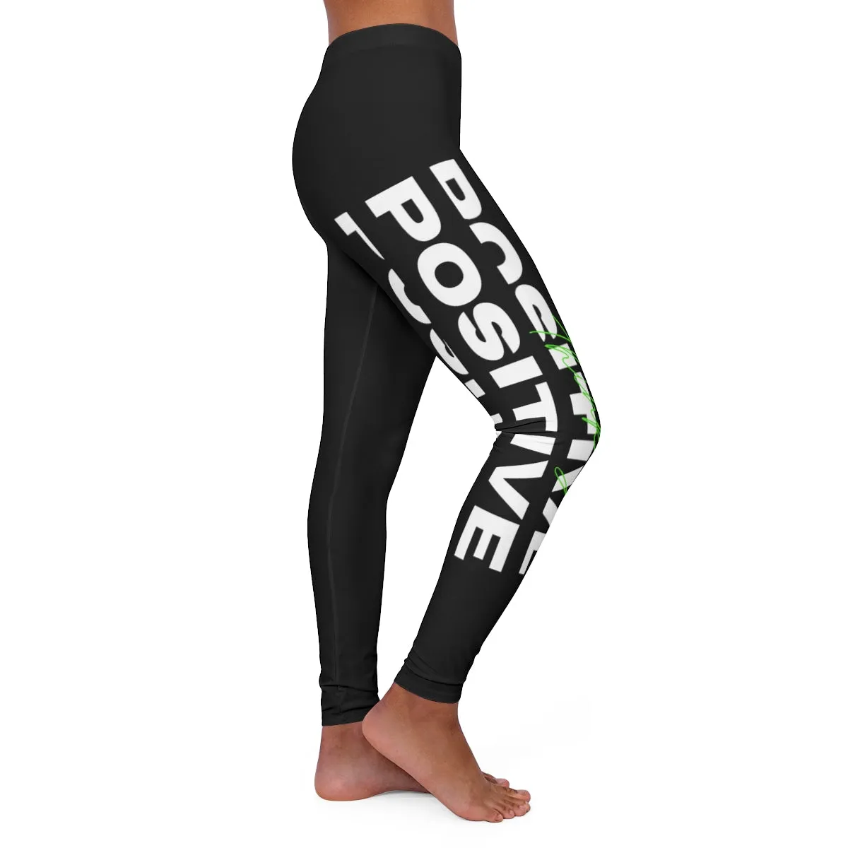 Women's Spandex Leggings ( Positive ) Black