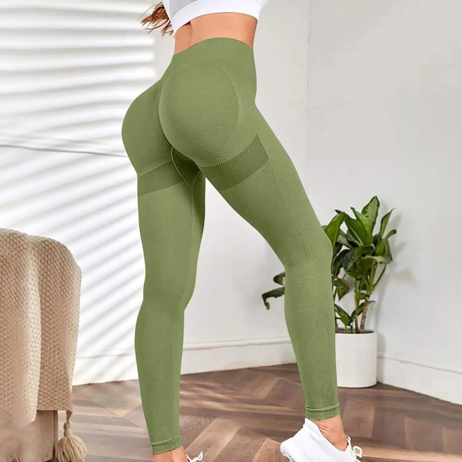 Womens Workout Leggings with High Waist Tummy Control Soft Flare Leggings Compression Athletic Workout Gym Yoga Pants