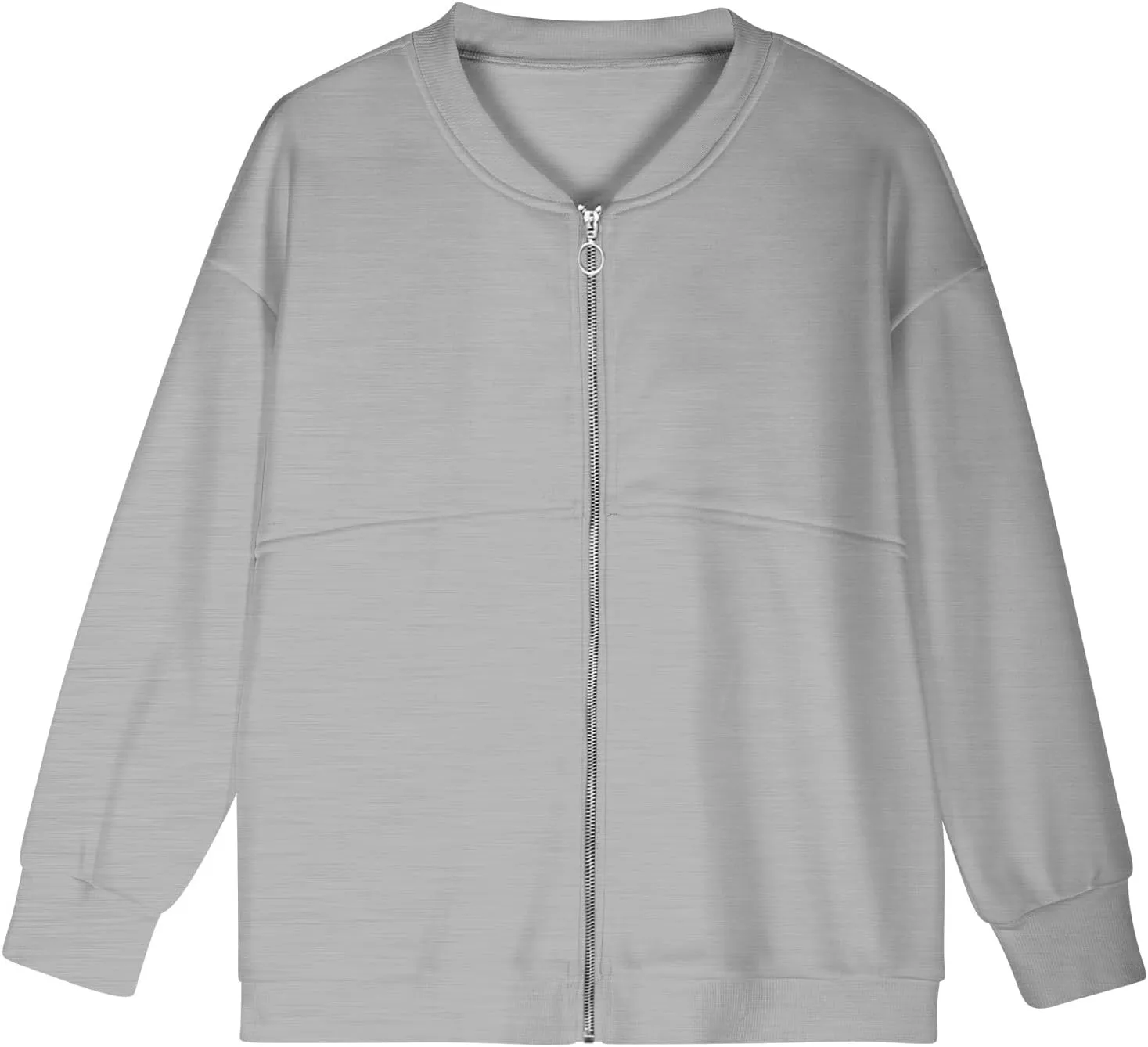 Workout Hoodies for Women Zip Up Fleece Lined Pullover Crew Neck Long Sleeve Sweatshirt Classic Casual Pullover