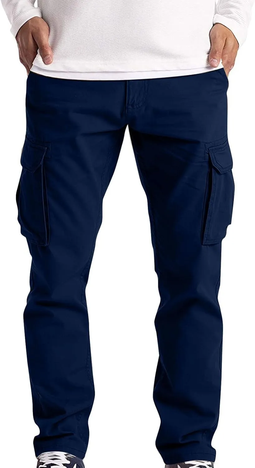 XIAXOGOOL Baggy Cargo Pants,Plus Size Cargo Pants for Men Casual Joggers Athletic Pants Loose Fit Outdoor Relaxed Trousers